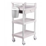 Ucenic pentru cosmetica din plastic cu 3 polite si un sertar, model 004, art ACP 123801